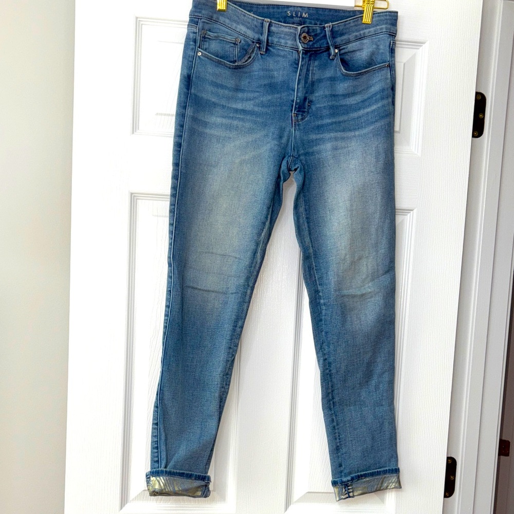 White House Black Market Women's Light Blue Skinny Jeans